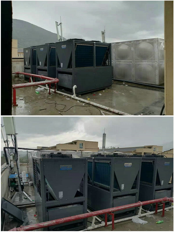 貴州道真職業(yè)高中40噸熱水工程(智恩空氣能熱泵20匹機3臺+40噸保溫水箱)貴州道真職業(yè)高中40噸熱水工程(智恩空氣能熱泵20匹機3臺+40噸保溫水箱)